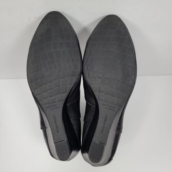 Rockport adiPrene By Adidas Women's Black Leather Wedge Boots US Size 8.5 - Picture 10 of 12